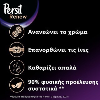 PERSIL | BLACK | Yγρό Πλυντηρίου Ρούχων Σκούρα Renew Black 24 Μεζούρες