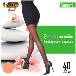 BIC | Καλσόν Touch Support 40D Μελί Medium 1 Τεμάχιο