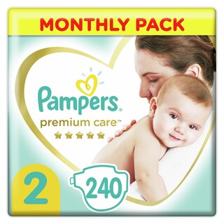 PAMPERS | Πάνες Μωρού Premium Care Νο2 Αποκλειστικά Online 240 Τεμάχια