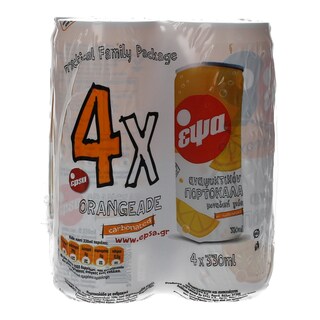 ΕΨΑ | ΑΝΑΨΥΚΤΙΚΟ ΠΟΡΤΟΚΑΛΑΔΑ ΚΟΚΚΙΝΟ ΜΕ ΑΝΘΡΑΚΙΚΟ ΚΟΥΤΙ 4 X 330 ML