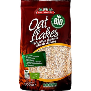 MILLHOUSE | Νιφάδες Βρώμης Bio Ολικής Άλεσης 500g