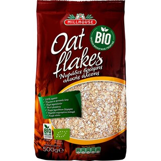 MILLHOUSE | Νιφάδες Βρώμης Bio Ολικής Άλεσης 500g