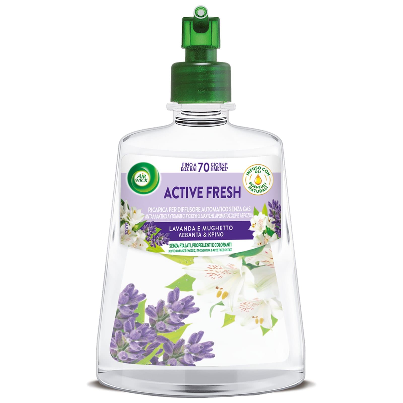 AIRWICK Ανταλλακτικό Συσκευής Active Fresh Λεβάντα & Κρίνο 228ml