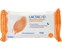 LACTACYD | Υγρά Μαντηλάκια Καθαρισμού Ευαίσθητης Περιοχής 15 Τεμάχια