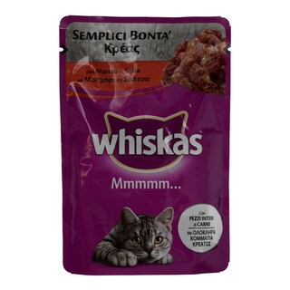 WHISKAS | ΓΑΤΟΤΡΟΦΗ FRESH PACK ΜΟΣΧΑΡΙ 85 GR