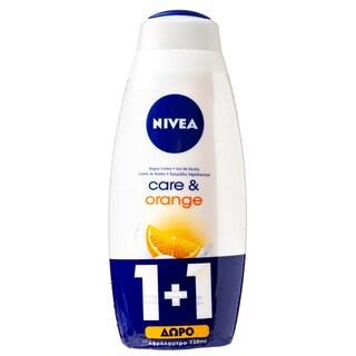 NIVEA | Αφρόλουτρο Care & Orange 750ml 1+1 Δώρο