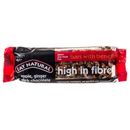 EAT NATURAL | ΜΠΑΡΑ ΔΗΜΗΤΡΙΑΚΩΝ ΜΕ ΜΗΛΟ ΤΖΙΝΤΖΕΡ ΜΑΥΡΗ ΣΟΚΟΛΑΤΑ 45 GR