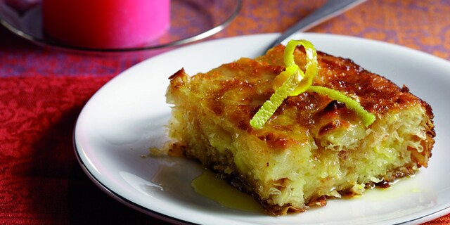 Πορτοκαλόπιτα με φύλλα