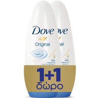 DOVE | Αποσμητικό Roll On Original 50ml 1+1 Δώρο