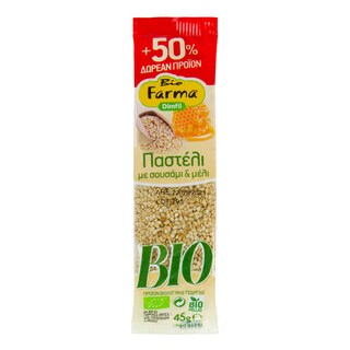 BIO FARMA | Παστέλι Σουσάμι & Μέλι 30g + 50% Δώρο