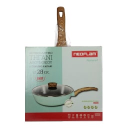 NEOFLAM | Τηγάνι Wok 28cm & Καπάκι 1 Τεμάχιο