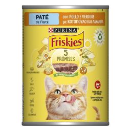 FRISKIES | Γατοτροφή Πατέ Κοτόπουλο Με Λαχανικά 400 gr