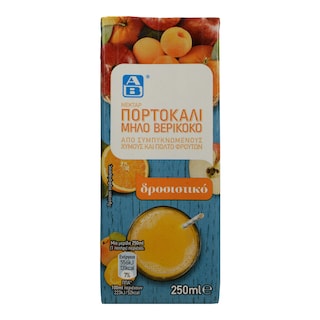 ΑΒ | ΧΥΜΟΣ ΝΕΚΤΑΡ ΠΟΡΤΟΚΑΛΙ ΜΗΛΟ ΒΕΡΥΚΟΚΟ 250 ML