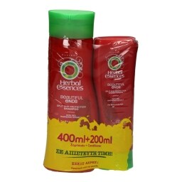 HERBAL ESSENCES | ΣΑΜΠΟΥΑΝ ΓΙΑ ΤΙΣ ΑΚΡΕΣ 400 ML ΚΑΙ ΔΩΡΟ ΚΡΕΜΑ ΜΑΛΛΙΩΝ 200 ML