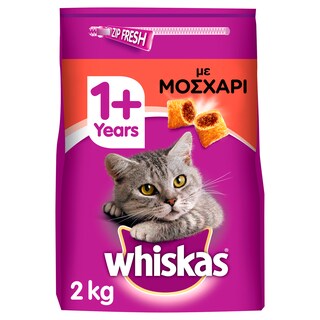 WHISKAS | Ξηρά Τροφή Για Γάτες Μοσχάρι 2 Kg