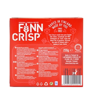 FINN CRISP | Φρυγανιές Ολικής Άλεσης 200g