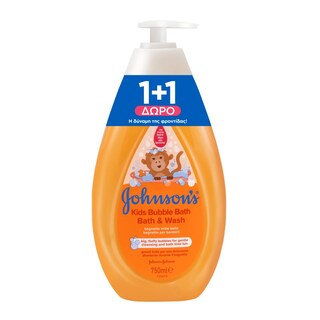 JOHNSON BABY | Αφρόλουτρο Kids Bubble Bath Παιδικό 750ml 1+1 Δώρο