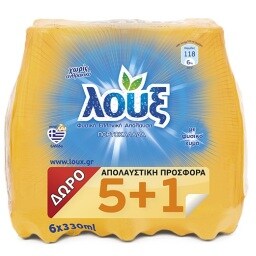 ΛΟΥΞ | Πορτοκαλάδα Μπλε Φιάλη 6x330ml 5+1 Δώρο