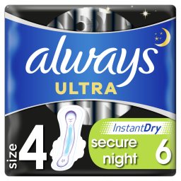 ALWAYS | Σερβιέτες Ultra Secure Night 6 Τεμάχια