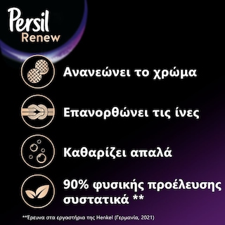 PERSIL | Yγρό Πλυντηρίου Ρούχων Σκούρα Renew Black Essenzia 24 Μεζούρες