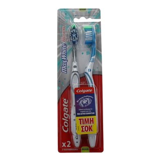 COLGATE | MAX WHITE | ΟΔΟΝΤΟΒΟΥΡΤΣΑ ΜΕΤΡIA ΟΙΚΟΝΟΜΙΚΗ ΣΥΣΚΕΥΑΣΙΑ 2 ΤΕΜ