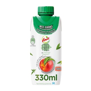 AMITA | Φρουτοποτό Free Ροδάκινο Στέβια 330ml