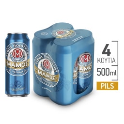 ΜΑΜΟΣ | BEER MAMOS CAN 4X500ML . 4 Χ 500 ML