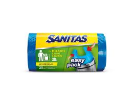 SANITAS | Σακούλες Απορριμμάτων με Χερούλια Easy Pack Μεσαίες 20 Τεμάχια