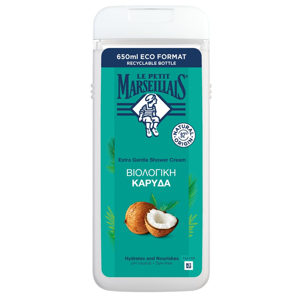 LE PETIT MARSEILLAIS Αφρόλουτρο Βιολογική Καρύδα 650ml