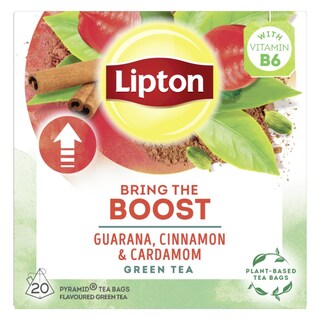 LIPTON | Πράσινο Τσάϊ Guarana Κανέλα Κάρδαμο  20 X 1.6 gr