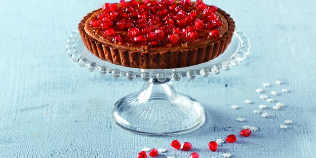 Τάρτα με κρέμα αμυγδάλου & ρόδι