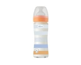 CHICCO | Μπιμπερό Γυάλινο Well Being Anti-Colic 0m+ Γαλάζιο 240ml