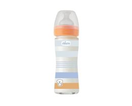 CHICCO | Μπιμπερό Γυάλινο Well Being Anti-Colic 0m+ Γαλάζιο 240ml