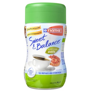 SWEET & BALANCE | SUGAR SUBSTITUTE WITH STEVIA POWDER 80GR