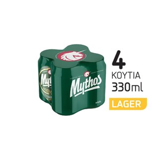 MYTHOS | BEER MYTHOS CAN 4Χ330ML