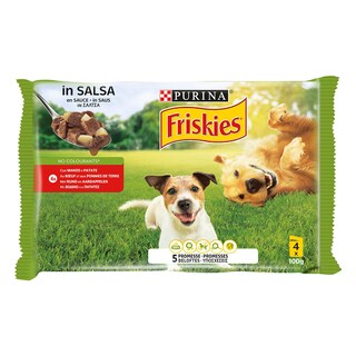 FRISKIES | Σκυλοτροφή Βοδινό & Πατάτες σε Σάλτσα 4x100g