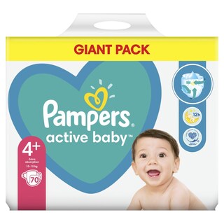 PAMPERS | Πάνες Active Baby Giant Pack No 4+ 10-15 Kg 70 Τεμάχια