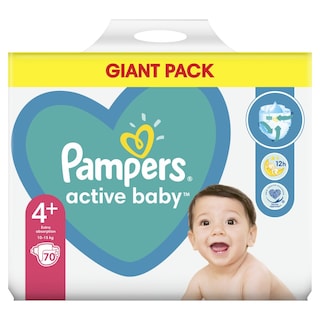 PAMPERS | Πάνες Active Baby Giant Pack No 4+ 10-15 Kg 70 Τεμάχια