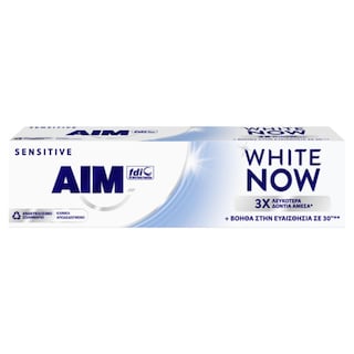 AIM | Οδοντόκρεμα White Now Sensitive 75ml