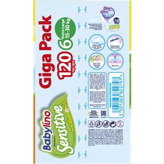 BABYLINO | BABYLINO SENS.GIGAPACK XL NO6 120P Sensitive No6 15-30kg Giga Pack