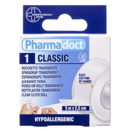 PHARMADOCT | Αυτοκόλλητη Ταινία Πρώτης Βοήθειας 5mx2,5cm 1 Τεμάχιο