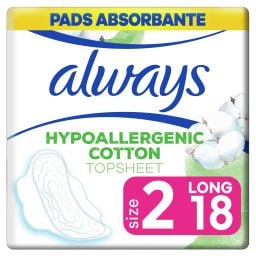 ALWAYS | Σερβιέτες Cotton Protection Ultra Long Μέγεθος 2 18 Τεμάχια