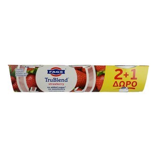 TRUBLEND | Επιδόρπιο Γιαουρτιού Φράουλα 3x150g 2+1 Δώρο
