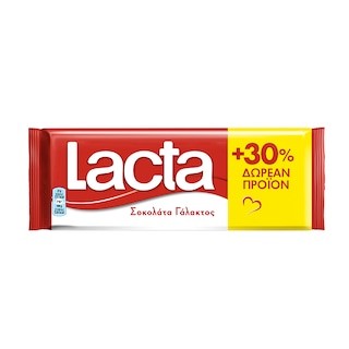 LACTA | ΣΟΚΟΛΑΤΑ ΓΑΛΑΚΤΟΣ 85GR +30% ΔΩΡΕΑΝ ΠΡΟΙΟΝ