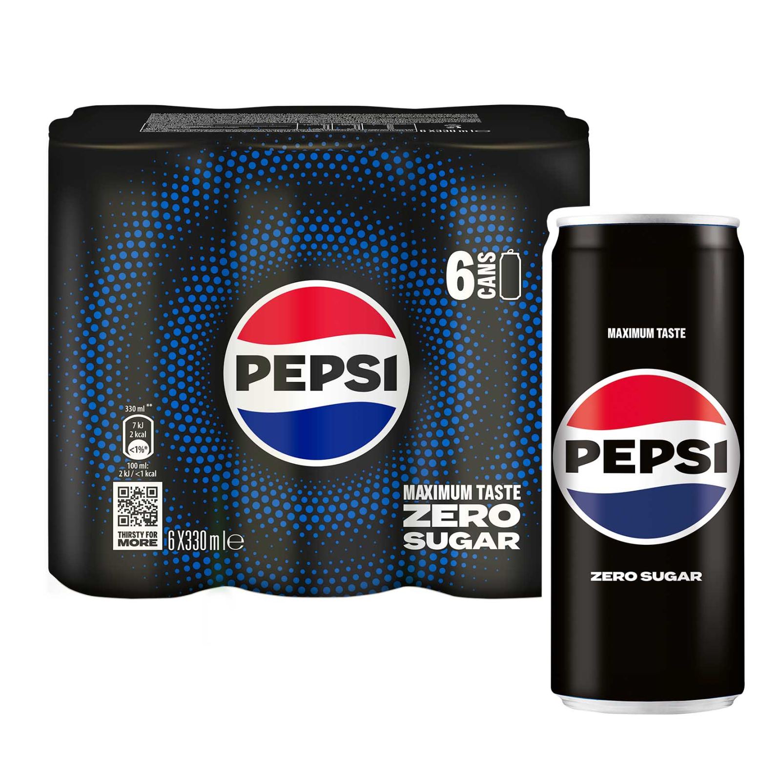 PEPSI Αναψυκτικό Cola Zero 6x330ml