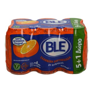 ΜΠΛΕ | ΑΝΑΨΥΚΤΙΚΟ ΠΟΡΤΟΚΑΛΑΔΑ ΚΟΥΤΙ 6 X 330 ML ΠΡΟΣΦΟΡΑ 5 + 1 ΔΩΡΟ