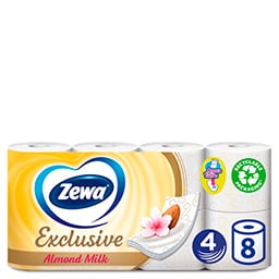 Χαρτί Υγείας Exclusive Almond Milk 4 Φύλλα 8 Ρολά 765g