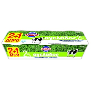 ΚΡΙ ΚΡΙ | Γιαούρτι Αγελάδος 2% Λιπαρά 3x200g 2+1 Δώρο