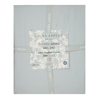 LAURA ASHLEY | Σεντόνι Διπλό Βαμβακερό Γκρι 1 Τεμάχιο