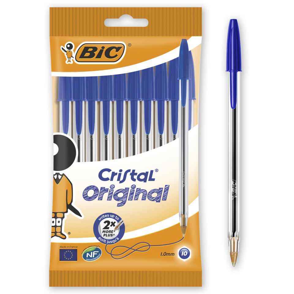 Στυλό Cristal Original 1.0mm Μπλε 10 Τεμάχια